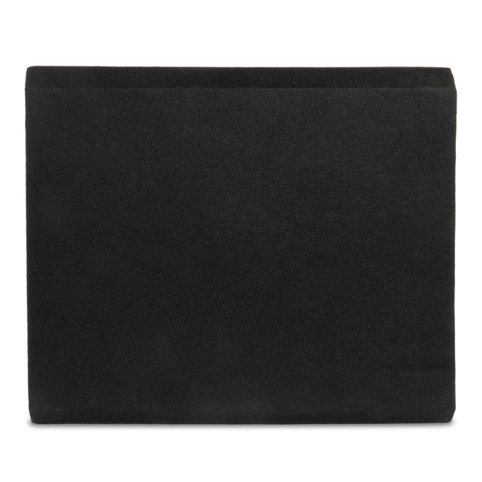 NE151P Single 15" Slot Ported 3/4" MDF Black Carpeted Subwoofer Enclosure – 3.50 Cu. Ft. with Polyfil and NVX Logo