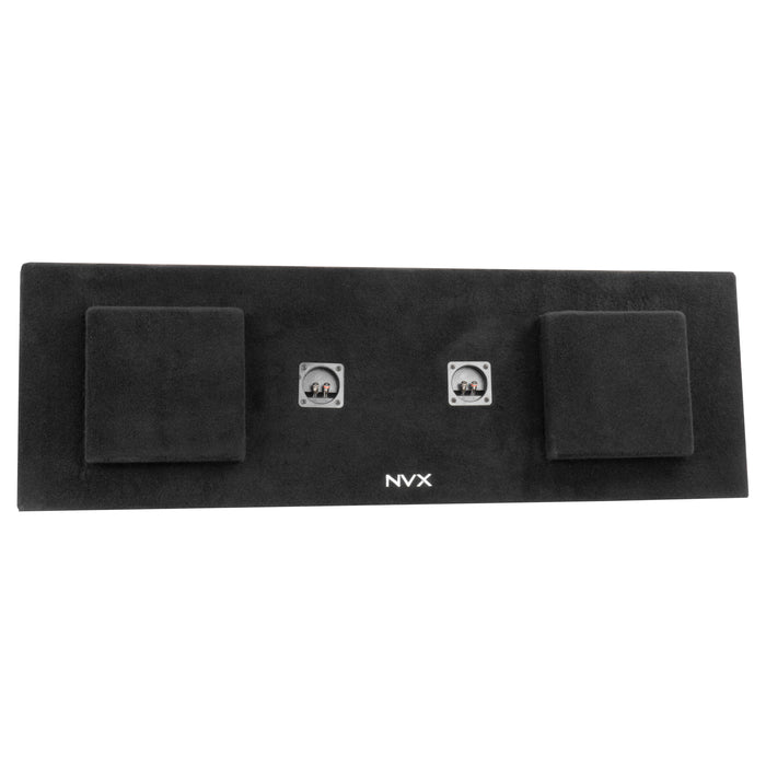 Custom Fit Dual 10" Empty BOOST Sealed Truck Enclosure - 2007-2013 Chevrolet Silverado, GMC Sierra Crew Cab Trucks - VE-GM-SLVCCG2-D10S
