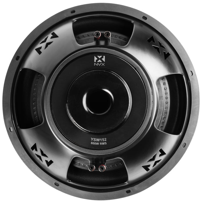 YSW152 1600W Peak (800W RMS) Y-Series 15" Dual 2-Ohm Subwoofer