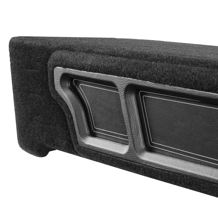 Custom Fit 700W RMS Dual 10" Loaded BOOST Vented Truck Enclosure with LED Lighting - 2009-2025 Ford F-Series - BE-FD-09F150SC-P210