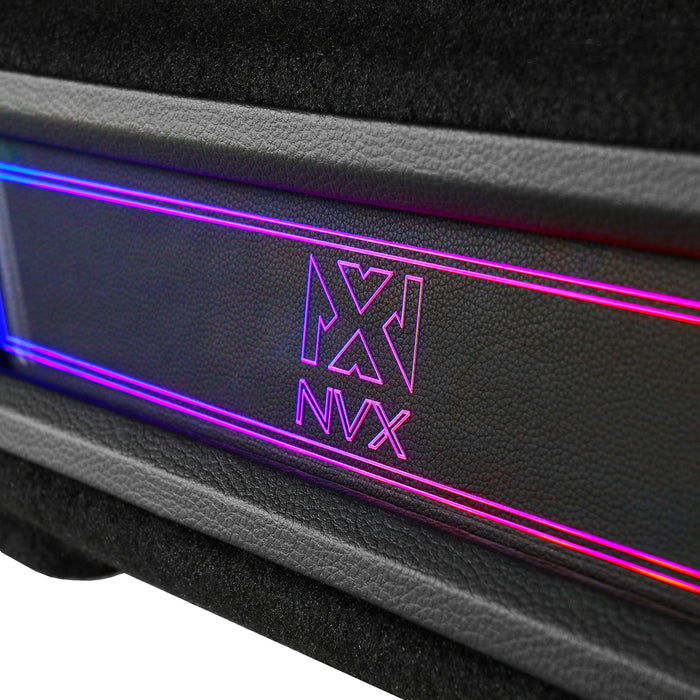 Custom Fit 1200W RMS Dual 10" Loaded BOOST Vented Truck Enclosure with LED Lighting - 2008-2018 Chevrolet Silverado and GMC Sierra Crew Cab - BE-GM-08SLVCC-P210