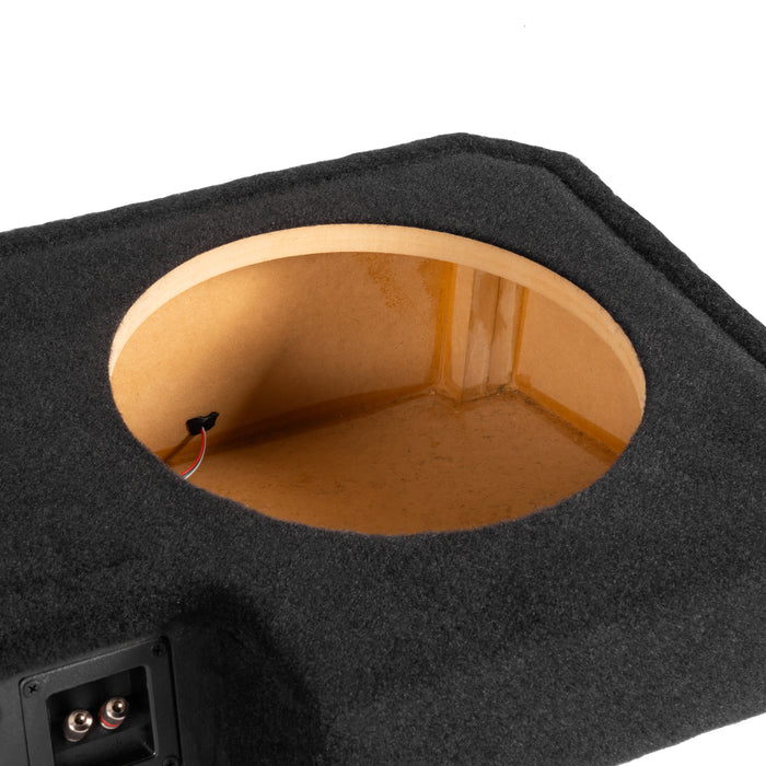 Custom Fit 1200W RMS Dual 12" Loaded BOOST Vented Truck Enclosure with LED Lighting - 2008-2018 Chevrolet Silverado and GMC Sierra Crew Cab - BE-GM-08SLVCC-P212