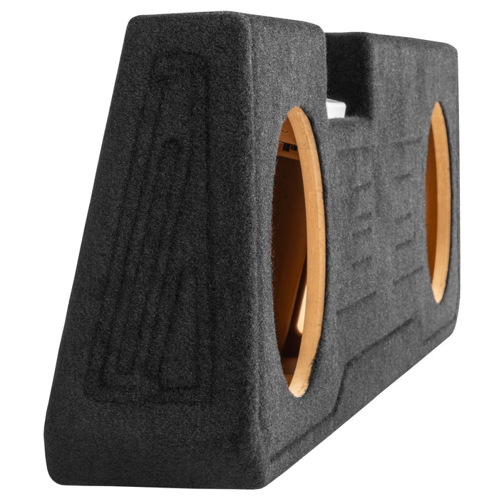 Custom Fit 1200W RMS Dual 12" Loaded BOOST Sealed Truck Enclosure with LED Lighting - 2008-2018 Chevrolet Silverado and GMC Sierra Crew Cab - BE-GM-08SLVCC-S212