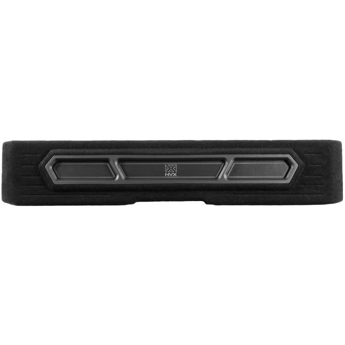 Custom Fit 1200W RMS Dual 12" Loaded BOOST Sealed Truck Enclosure with LED Lighting - 2019-2024 Chevrolet Silverado and GMC Sierra Crew Cab - BE-GM-19SLVCC-S212