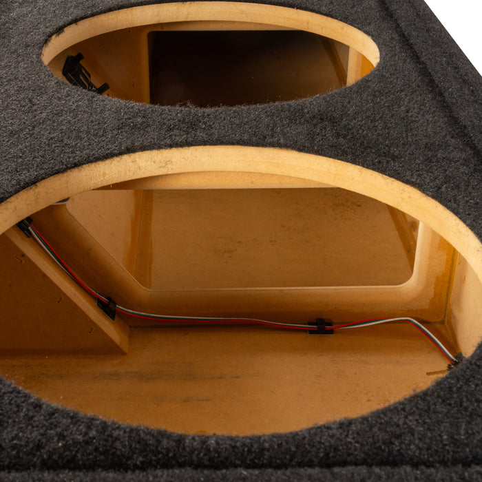Custom Fit 1200W RMS Dual 12" Loaded BOOST Sealed Truck Enclosure with LED Lighting - 2019-2024 Ram 1500 Crew Cab - BE-RAM-19CC-S212