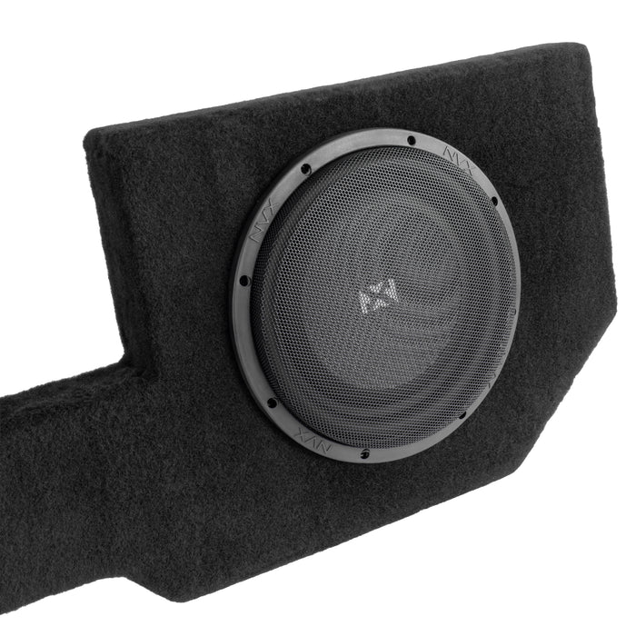 Custom Fit 700W RMS Dual 10" Loaded BOOST Sealed Truck Enclosure - 2002-2018 Ram Quad and Crew Cab - LVE-DOD-RAMQCCG3-D10S