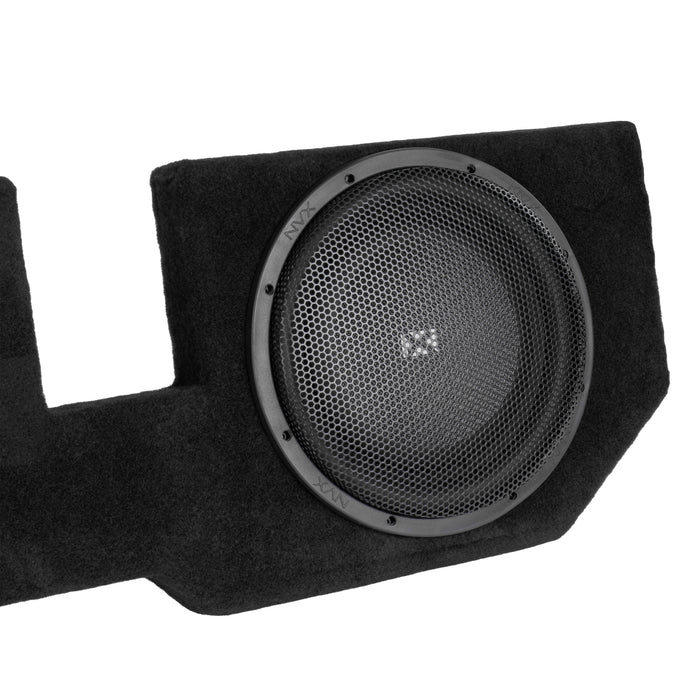 Custom Fit 800W RMS Dual 12" Loaded BOOST Sealed Truck Enclosure - 2002-2018 Ram Quad and Crew Cab - LVE-DOD-RAMQCCG3-D12S