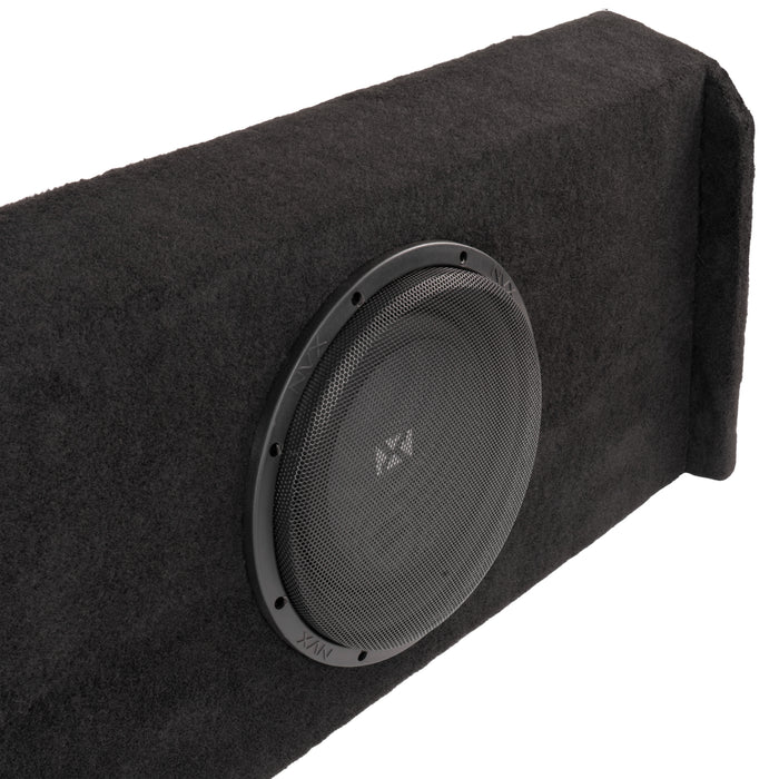 Custom Fit 700W RMS Dual 10" Loaded BOOST Sealed Truck Enclosure - 2009-2018 Ford F-150 Super Crew Cab - LVE-FRD-150CCG12-D10S
