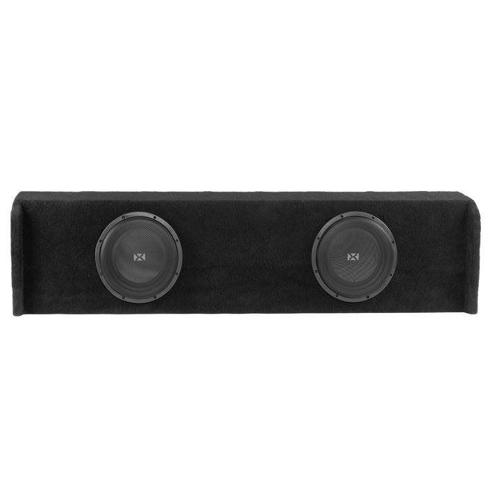 Custom Fit 700W RMS Dual 10" Loaded BOOST Sealed Truck Enclosure - 2009-2018 Ford F-150 Super Crew Cab - LVE-FRD-150CCG12-D10S