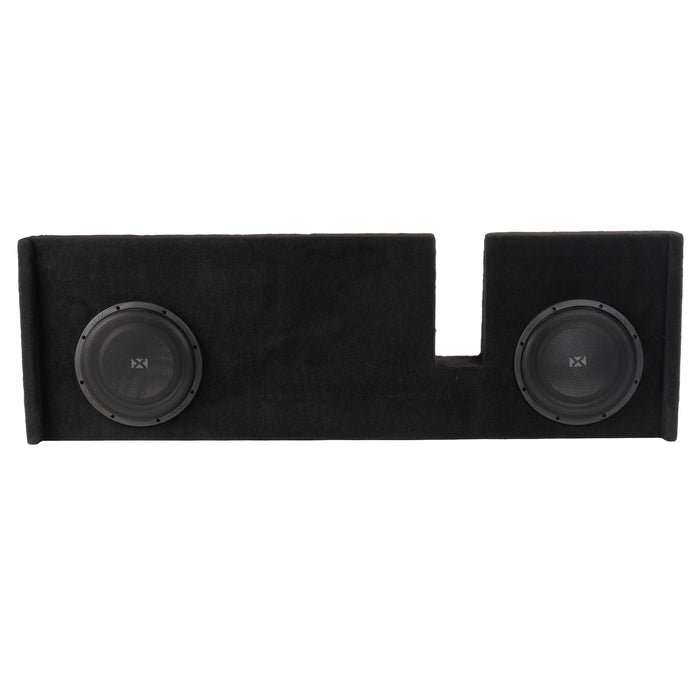 Custom Fit 700W RMS Dual 10" Loaded BOOST Sealed Truck Enclosure - 2009-2018 Ford F-150 Super Crew and Super Cab - LVE-FRD-150CECG12-D10S