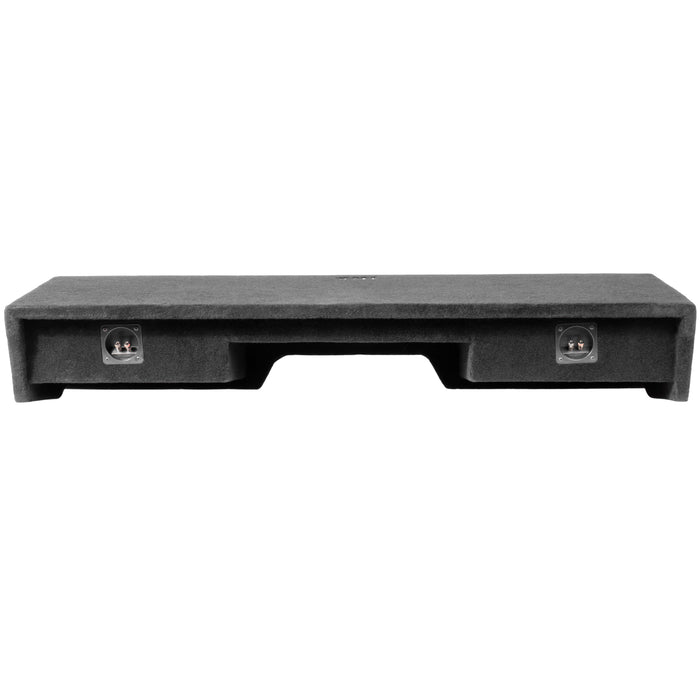Custom Fit 800W RMS Dual 12" Loaded BOOST Sealed Truck Enclosure - 1999-2006 Chevrolet Silverado and GMC Sierra Extended Cab - LVE-GM-SLVECG1-D12S