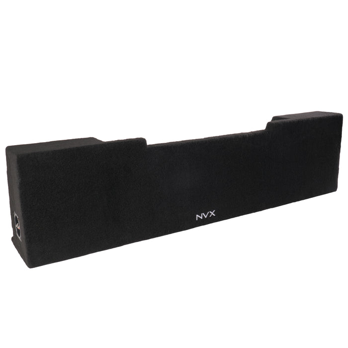 Custom Fit 800W RMS Dual 12" Loaded BOOST Sealed Truck Enclosure - 2008-2013 Chevrolet Silverado and GMC Sierra Extended Cab - LVE-GM-SLVECG2-D12S