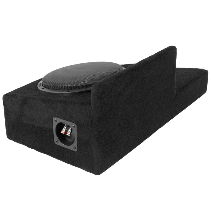 Custom Fit 350W RMS Single 10" Loaded BOOST Sealed Truck Enclosure - 2008-2013 Chevrolet Silverado and GMC Sierra Extended Cab - LVE-GM-SLVECG2-S10S