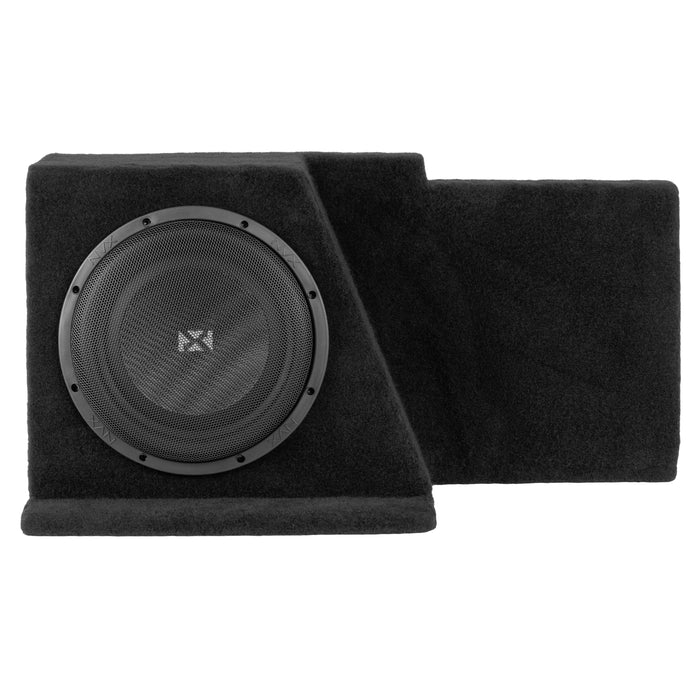Custom Fit 400W RMS Single 12" Empty BOOST Sealed Truck Enclosure - 2008-2013 Chevrolet Silverado and GMC Sierra Extended Cab - LVE-GM-SLVECG2-S12S