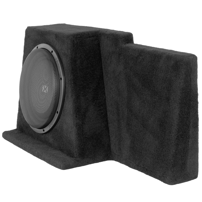 Custom Fit 400W RMS Single 12" Empty BOOST Sealed Truck Enclosure - 2008-2013 Chevrolet Silverado and GMC Sierra Extended Cab - LVE-GM-SLVECG2-S12S