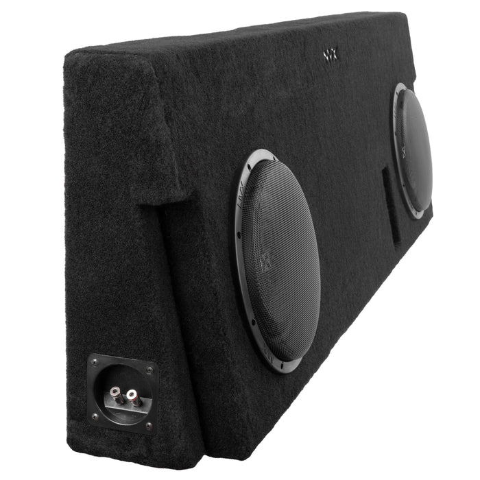 Custom Fit 700W RMS Dual 10" Loaded BOOST Sealed Truck Enclosure - 2014-2021 Toyota Tundra Crew Max - LVE-TOY-TUNCCG2-D10S