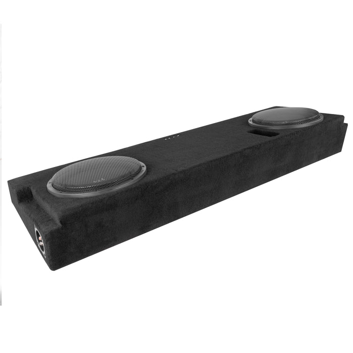 Custom Fit 800W RMS Dual 12" Loaded BOOST Sealed Truck Enclosure - 2014-2021 Toyota Tundra Crew Max - LVE-TOY-TUNCCG2-D12S