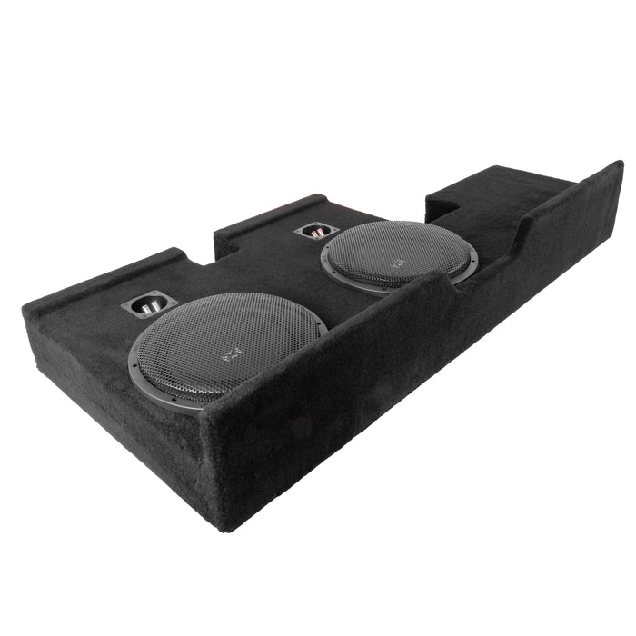Custom Fit 800W RMS Dual 12" Loaded BOOST Sealed Truck Enclosure - 2007-2017 Toyota Tundra Double Cab - LVE-TOY-TUNDCG2-D12S