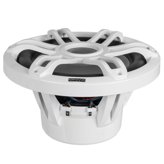 NVX MV104W 10" V-Series Marine Subwoofer with LED (White)