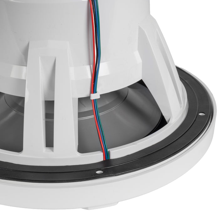 NVX MV104W 10" V-Series Marine Subwoofer with LED (White)