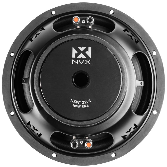 NVX Single 12" Complete Bass System w/  Ported Box, Amp, and Wiring Kit