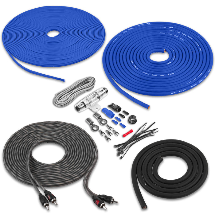 QBUS10P 500W Peak (200W) RMS 10" Ported Amplified Loaded Under Seat Subwoofer System with Remote Bass Knob and Amplifier Wiring Kit
