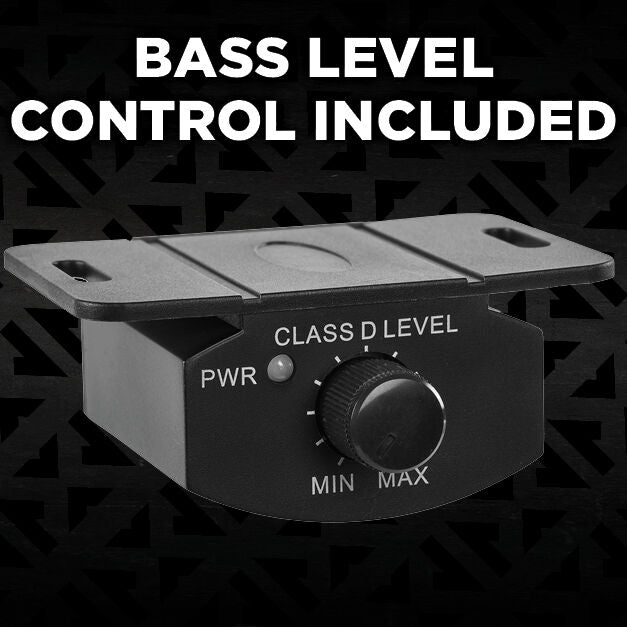 QBUS8P 300W Peak (150W) RMS 8" Ported Amplified Loaded Under Seat Subwoofer System with Remote Bass Knob and Amplifier Wiring Kit
