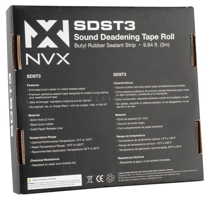 SDST3 83 mil 9.84 sq ft Waterproof Butyl Rubber Sealant Strip Tape Roll for Cars, Trucks, RV, and Marine