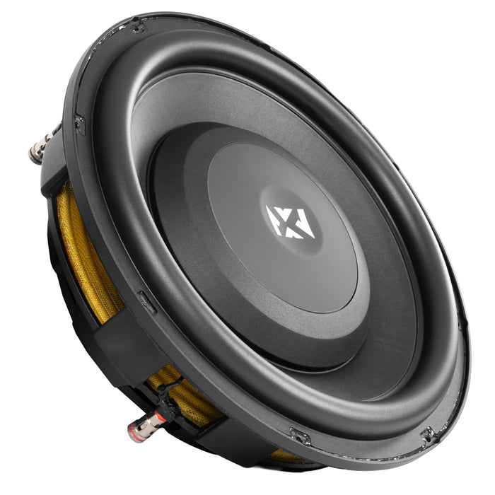 SQW124 1200W Peak (600W RMS) 12" SQ-Series Dual 4-ohm Shallow-Mount Car Subwoofer