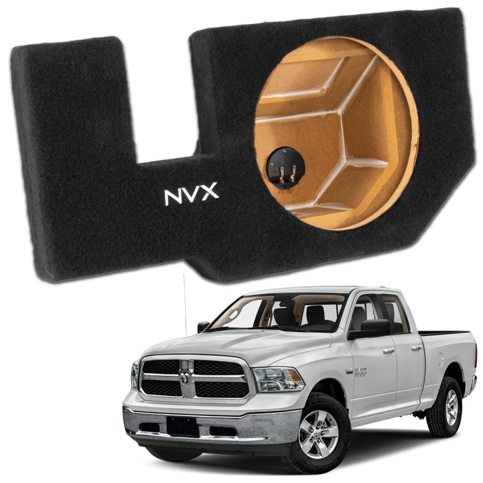 Custom Fit Single 12" Empty BOOST Sealed Truck Enclosure - 2002-2018 Ram Quad and Crew Cab Trucks - VE-DOD-RAMQCCG3-S12S