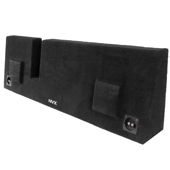 Custom Fit Dual 12" Empty BOOST Sealed Truck Enclosure - 2009-2018 Ford F-150 Extended Cab Trucks - VE-FRD-150CECG12-D12S
