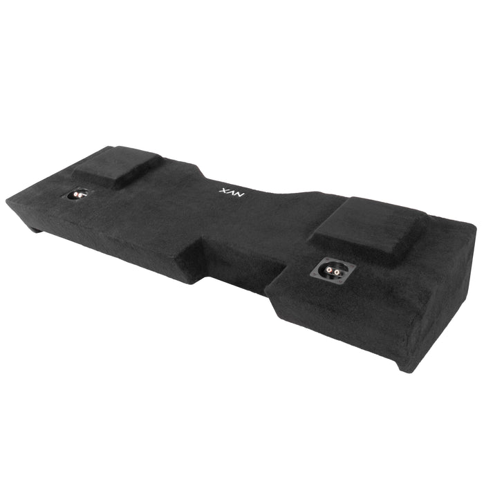 Custom Fit Dual 10" Empty BOOST Sealed Truck Enclosure - 2014-2018 Chevrolet Silverado, GMC Sierra Crew Cab Trucks - VE-GM-SLVCCG3-D10S