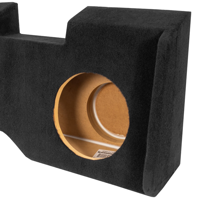 Custom Fit Dual 10" Empty BOOST Sealed Truck Enclosure - 2014-2018 Chevrolet Silverado, GMC Sierra Crew Cab Trucks - VE-GM-SLVCCG3-D10S