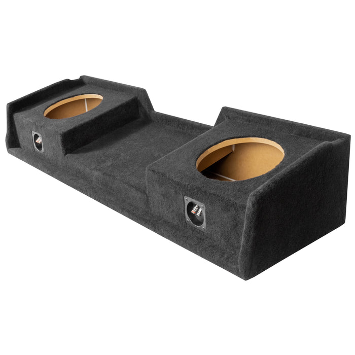 Custom Fit Single 10" Empty BOOST Sealed Truck Enclosure - 1996-2006 Chevy Silverado, GMC Sierra Extended Cab Trucks - VE-GM-SLVECG1-D10S