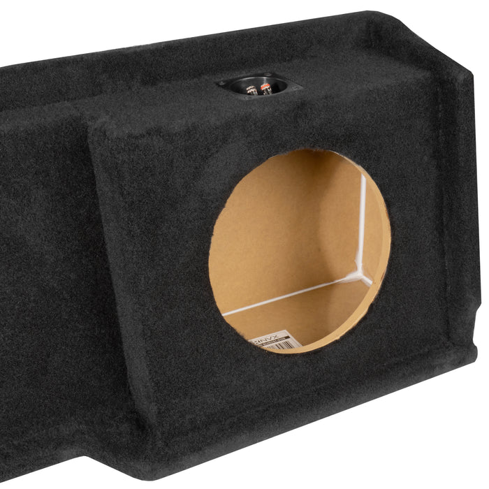 Custom Fit Single 10" Empty BOOST Sealed Truck Enclosure - 1996-2006 Chevy Silverado, GMC Sierra Extended Cab Trucks - VE-GM-SLVECG1-D10S