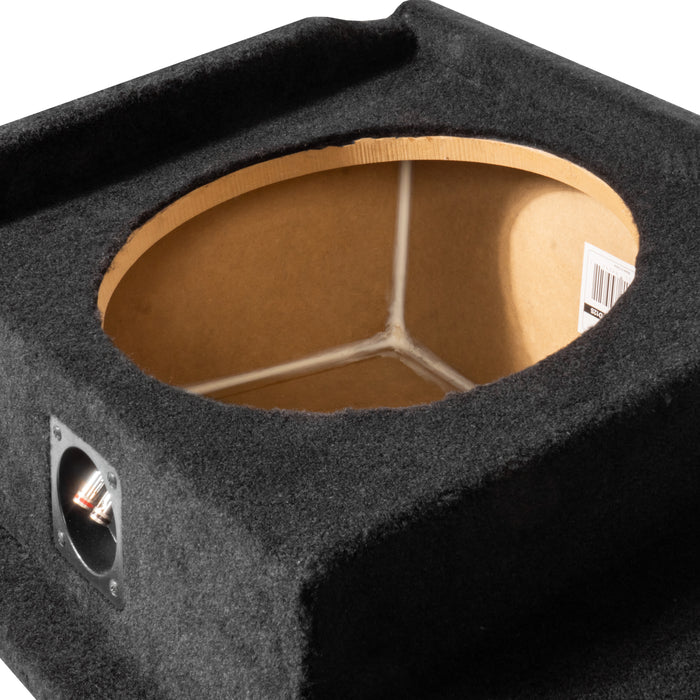 Custom Fit Single 12" Empty BOOST Sealed Truck Enclosure - 1996-2006 Chevy Silverado, GMC Sierra Extended Cab Trucks - VE-GM-SLVECG1-D12S