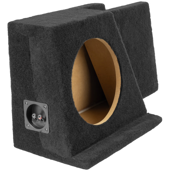 Custom Fit Single 12" Empty BOOST Sealed Truck Enclosure - 2008-2013 Chevrolet Silverado 1500, GMC Sierra 1500 - VE-GM-SLVECG2-S12S