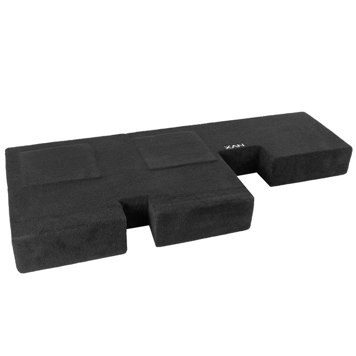 Custom Fit Dual 10" Sealed Empty Down Firing Subwoofer Enclosure - 2007-2017 Toyota Tundra Double Cab Trucks - VE-TOY-TUNDCG2-D10S