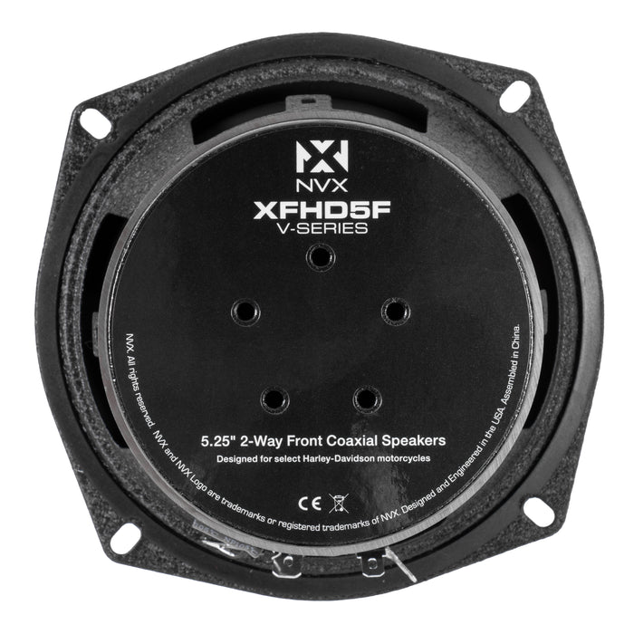 XFHD5F 600W Peak (300W RMS) 5.25" XF-Series 2-Ohm Front Fairing Speakers for Select 1998-2013 Harley-Davidson Touring Model Motorcycles