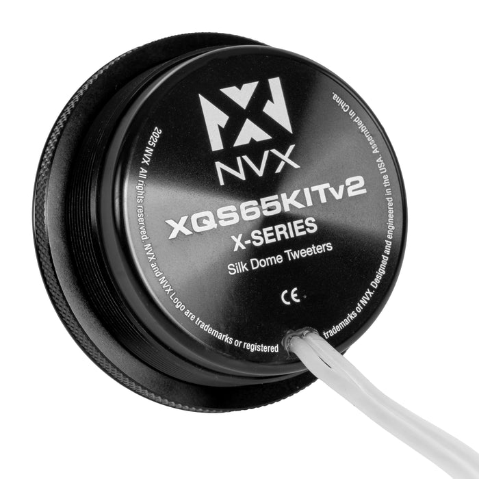 XQS65KITv2 600W Peak (300W RMS) 6.5" X-Series 2-Way Component Speaker System with Carbon Fiber Cones and 30mm Silk Dome Tweeters