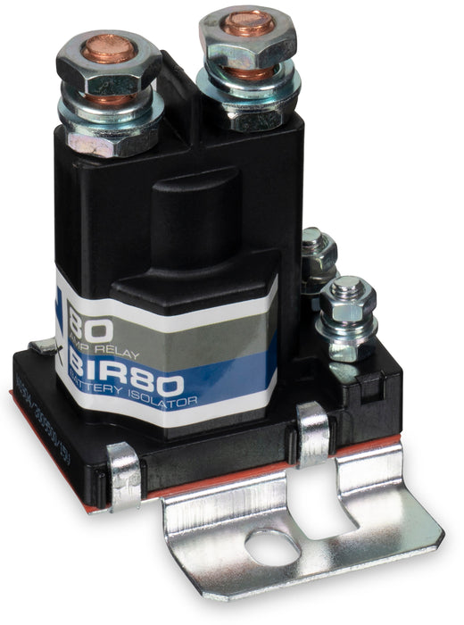 BIR80 80-Amp High Current Dual Battery Isolator and Relay for Car Audio Systems (Handles up to 150-Amp Surge)