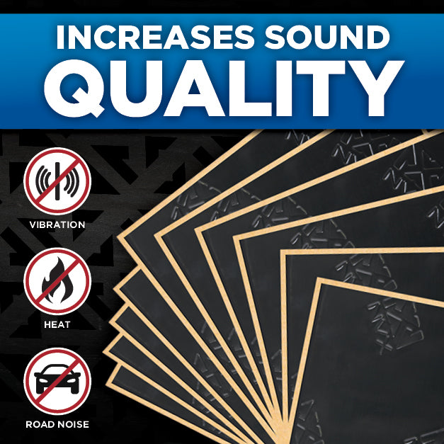 SDBPRO20 177 mil 20 sq ft Ultra Thick Full Car Sound Deadening Kit (Five 18" x 32" Sheets) - Black