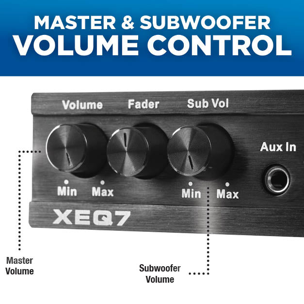 XEQ7 7-Band Graphic Equalizer with Dual Auxiliary Input