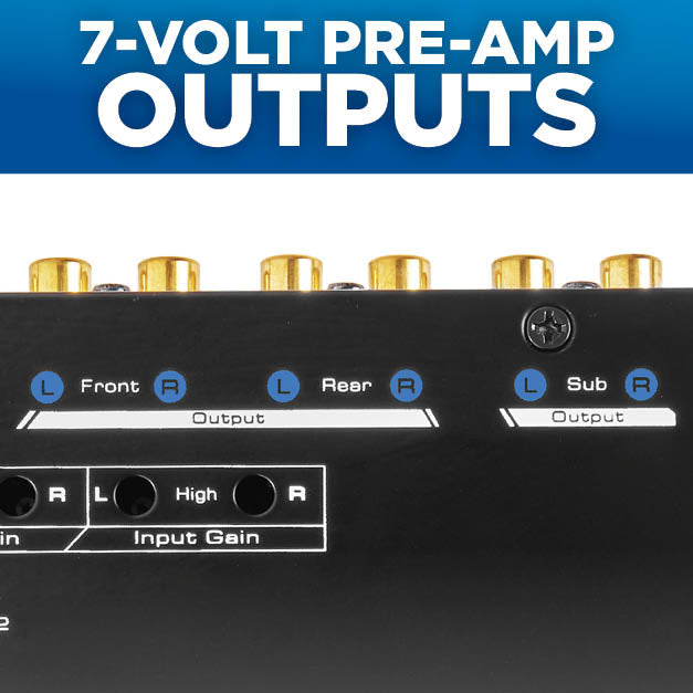 XEQ7 7-Band Graphic Equalizer with Dual Auxiliary Input