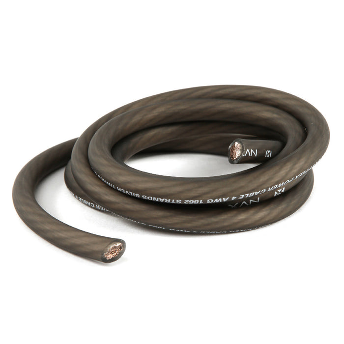 XW4BK5 5 ft 4-Gauge EnvyFlex True Spec Oxygen-Free Copper Power and Ground Wire (Black)