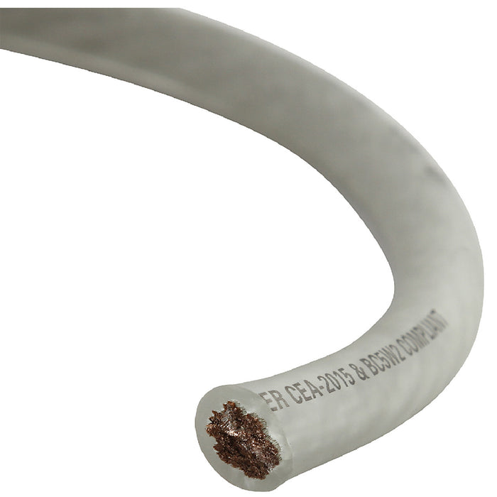 XW4WH5 5 ft 4-Gauge EnvyFlex True Spec Oxygen-Free Copper Power and Ground Wire (White)