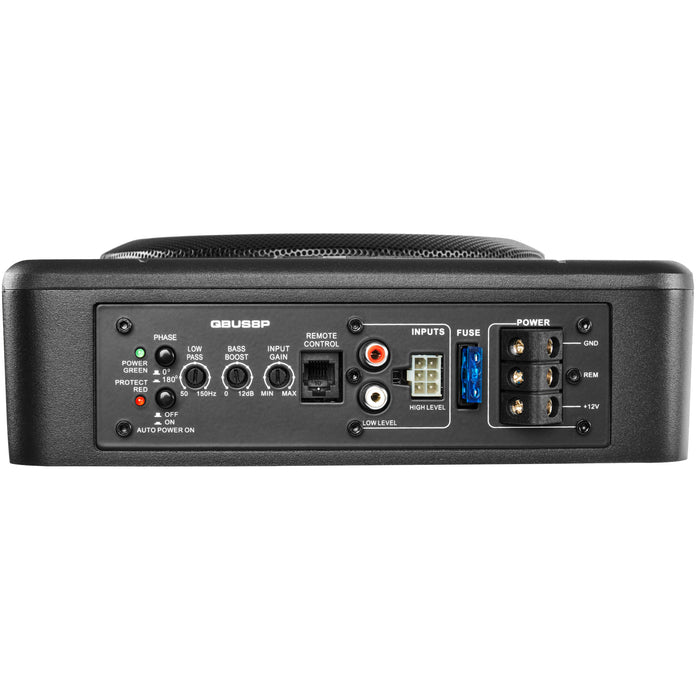 QBUS8P 300W Peak (150W RMS) 8" Under-Seat Powered Car Subwoofer System