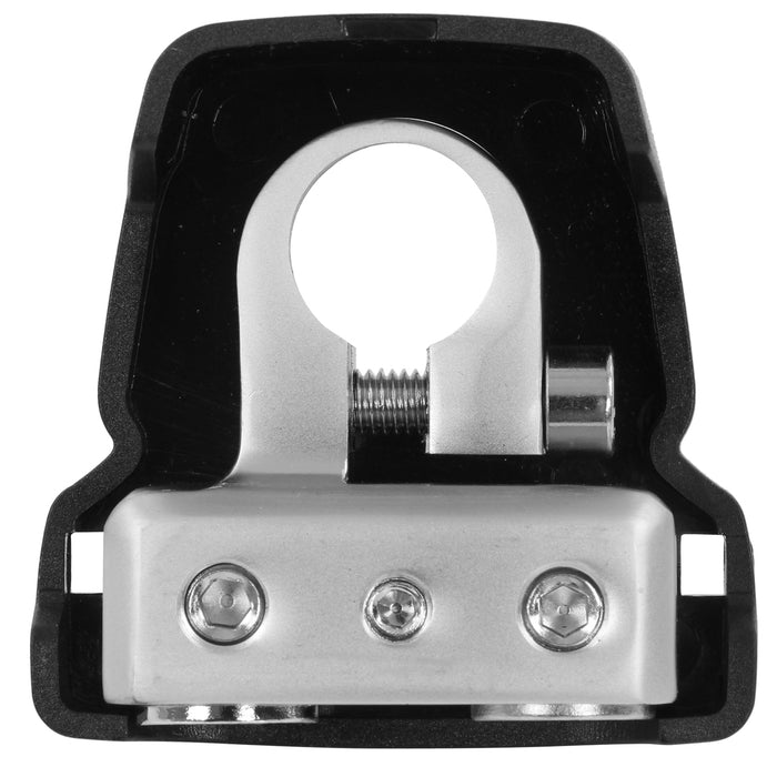 XBTPN04 Positive/Negative Battery Terminal Clamp with Two 1/0 or 4 Gauge and One 4 or 8 Gauge Outputs