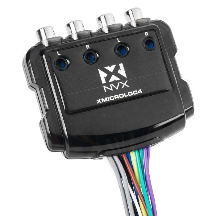 XMICROLOC4 600W RMS 4-Channel Micro Line Output Converter with Remote Turn-on Trigger
