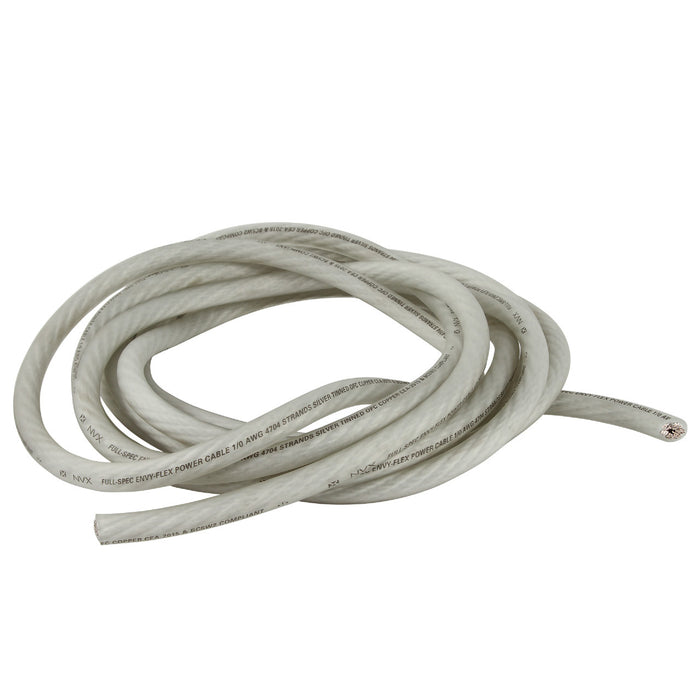 XW0WH20 20 ft 1/0-Gauge EnvyFlex True Spec Oxygen-Free Copper Power and Ground Wire (White)